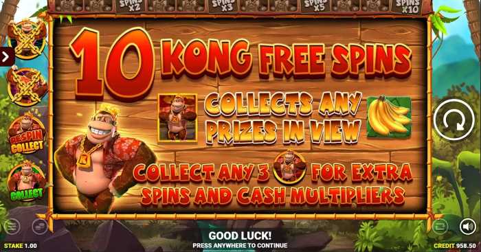 รีวิว king kong cash go bananas สล็อตแตกหนัก