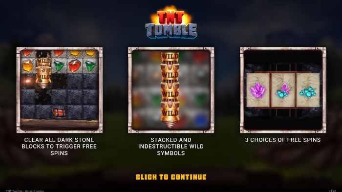 รีวิว TNT Tumble ฟีเจอร์ภายในเกม