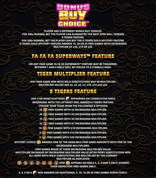 รีวิว 8 Tigers Gold Buy Feature